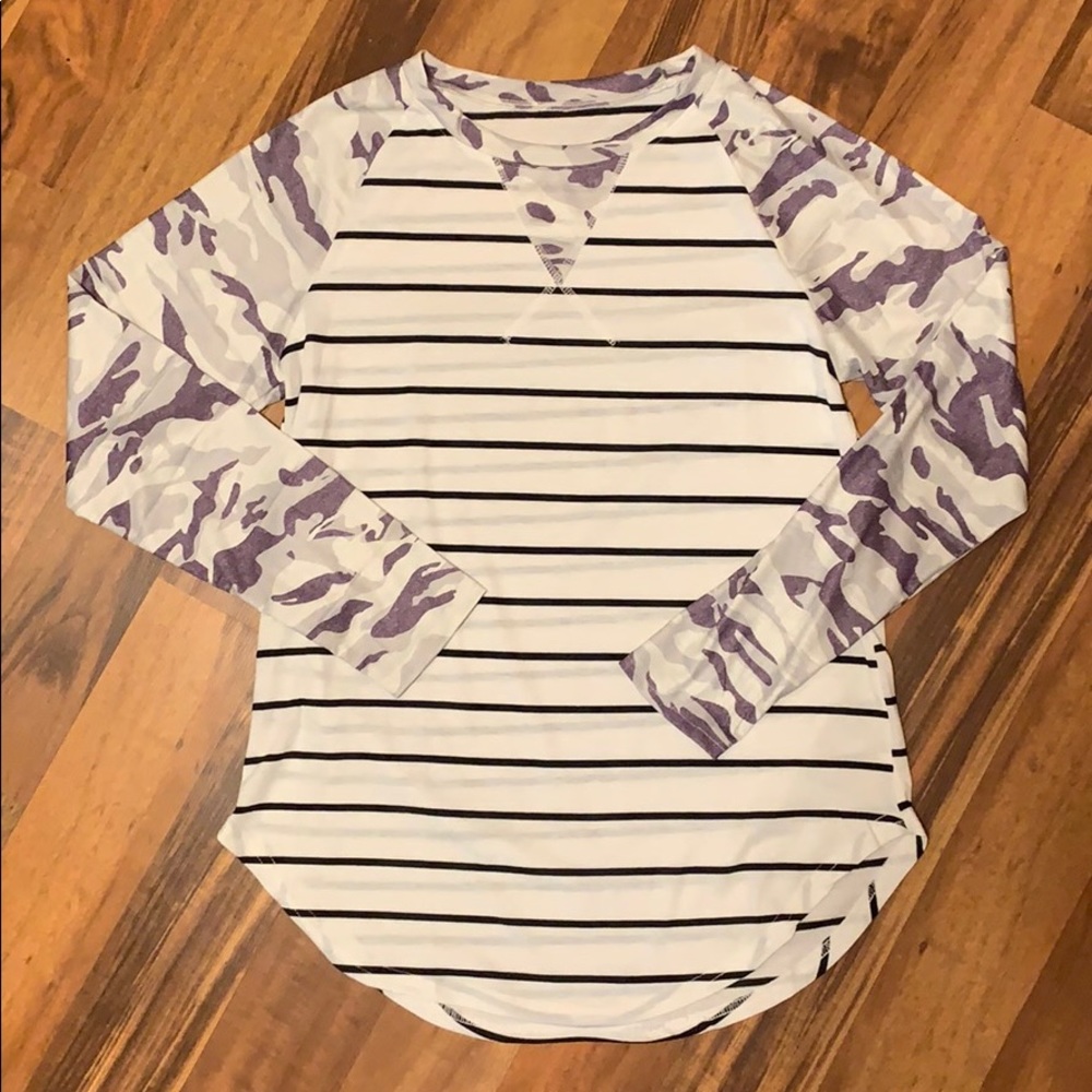 Stripped/Camo long sleeve shirt